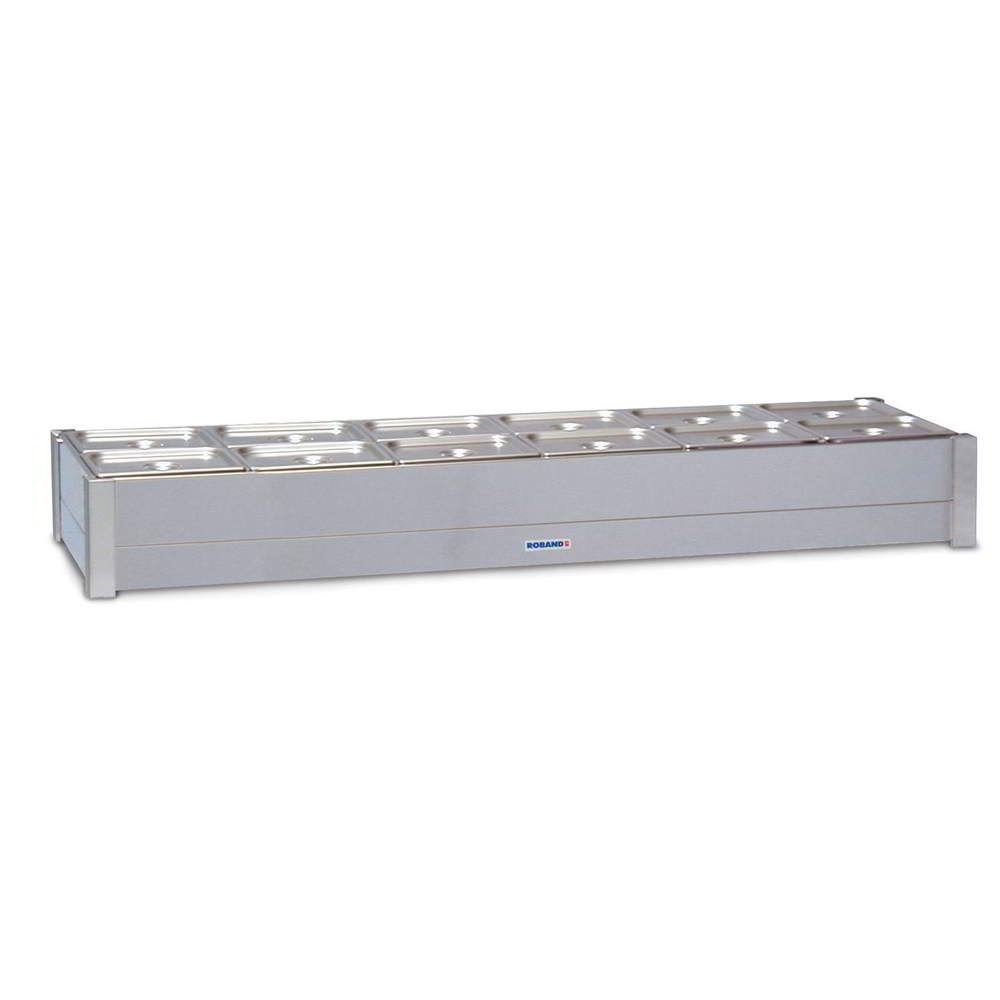 Roband Hot Bain Marie 12 x 1/2 size, pans not included, double row
