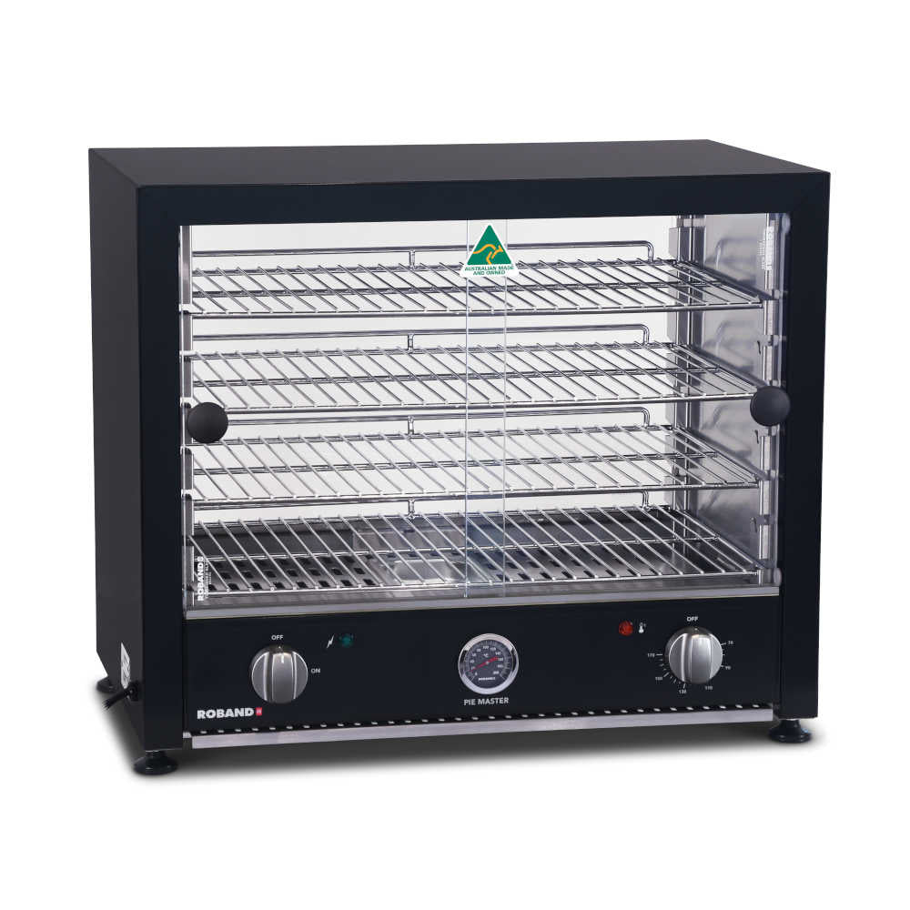 Roband Pie and Food Warmer in Black 50 pies, with light 10Amp