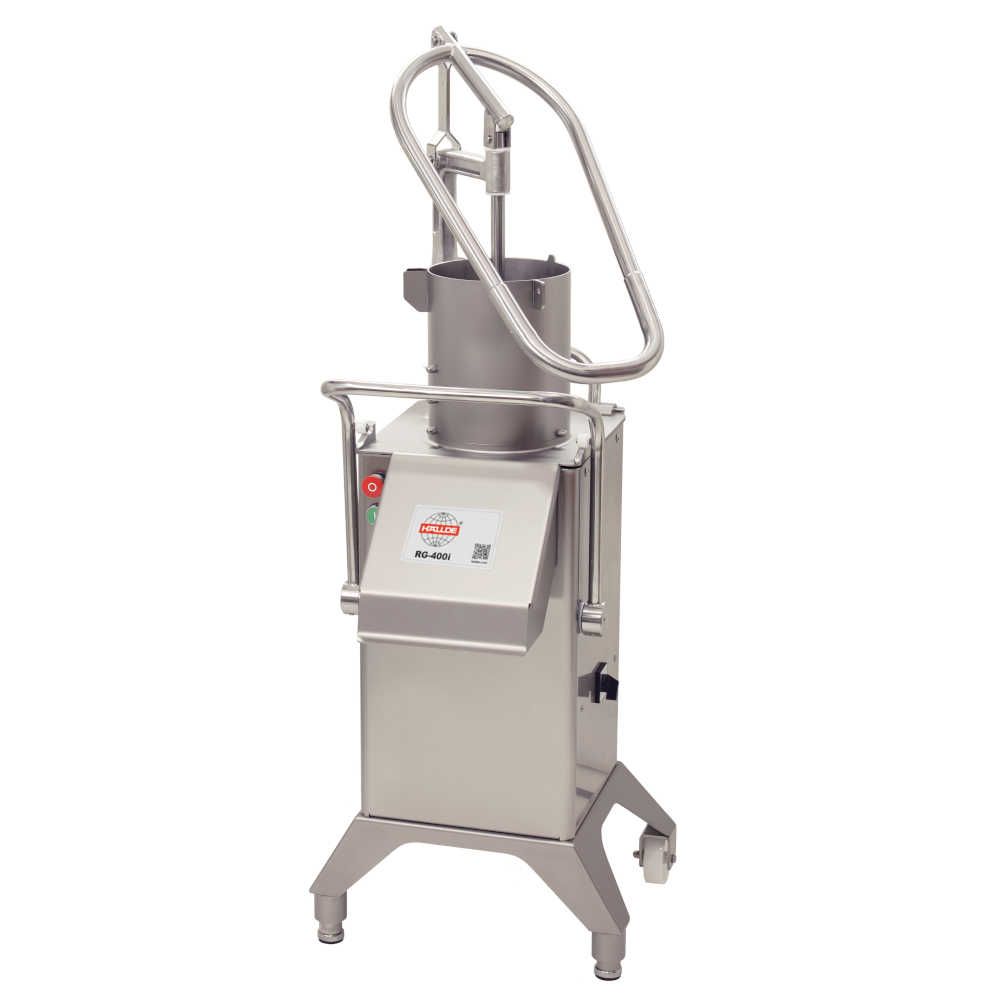 Vegetable Preparation Machine RG-400i-3PH - Manual Push Feed with 4 tube feeder setup