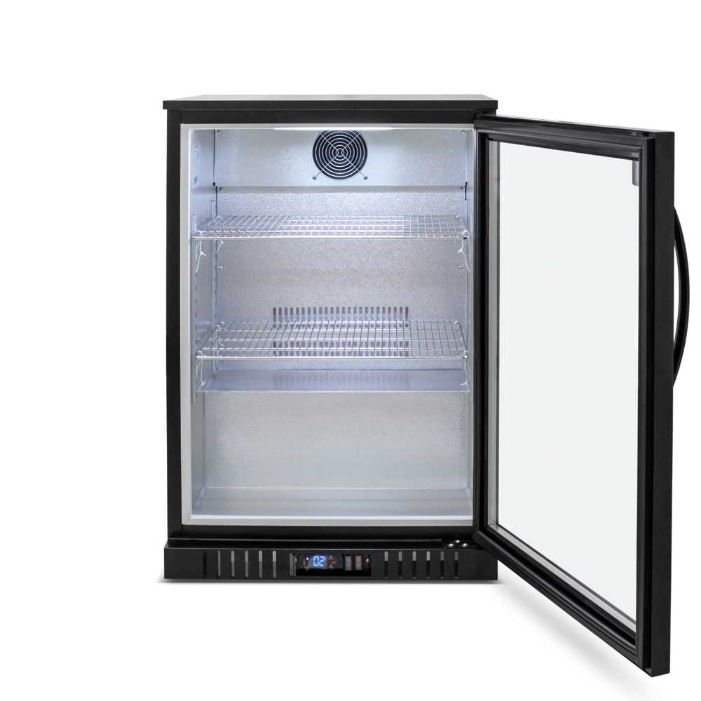 Single Door Bar Fridge - Black Body & Doors