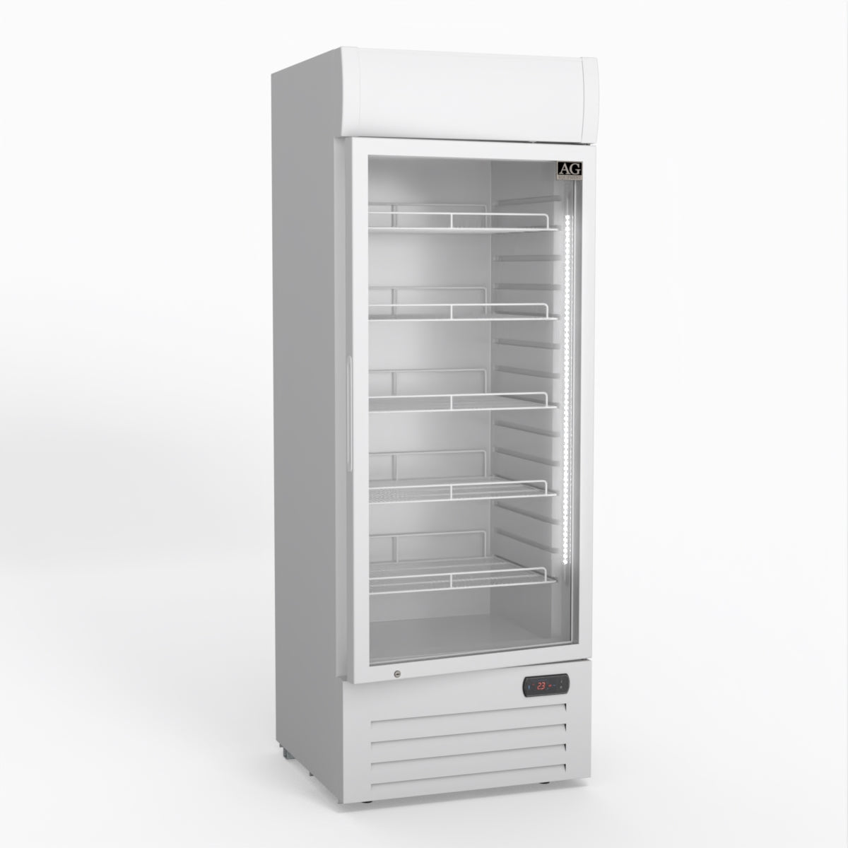515L Upright Glass Door Display/Drinks Fridge - White with Light Box