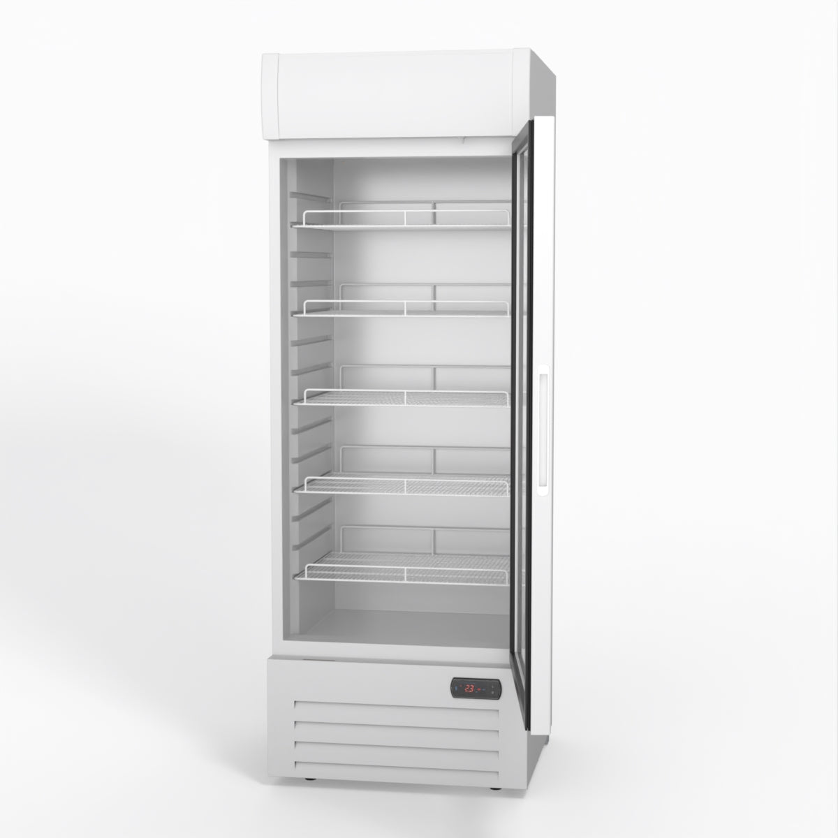 515L Upright Glass Door Display/Drinks Fridge - White with Light Box