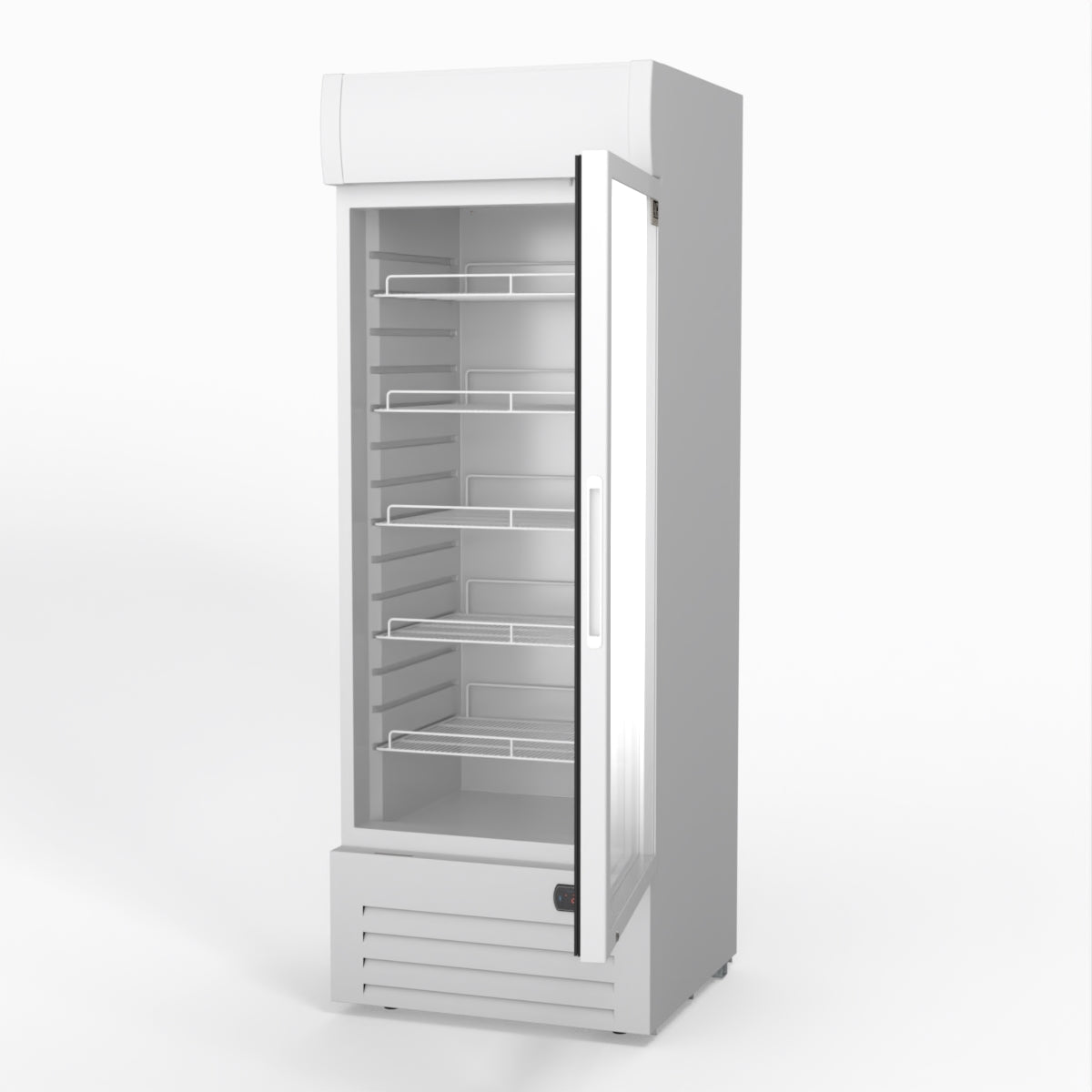 515L Upright Glass Door Display/Drinks Fridge - White with Light Box