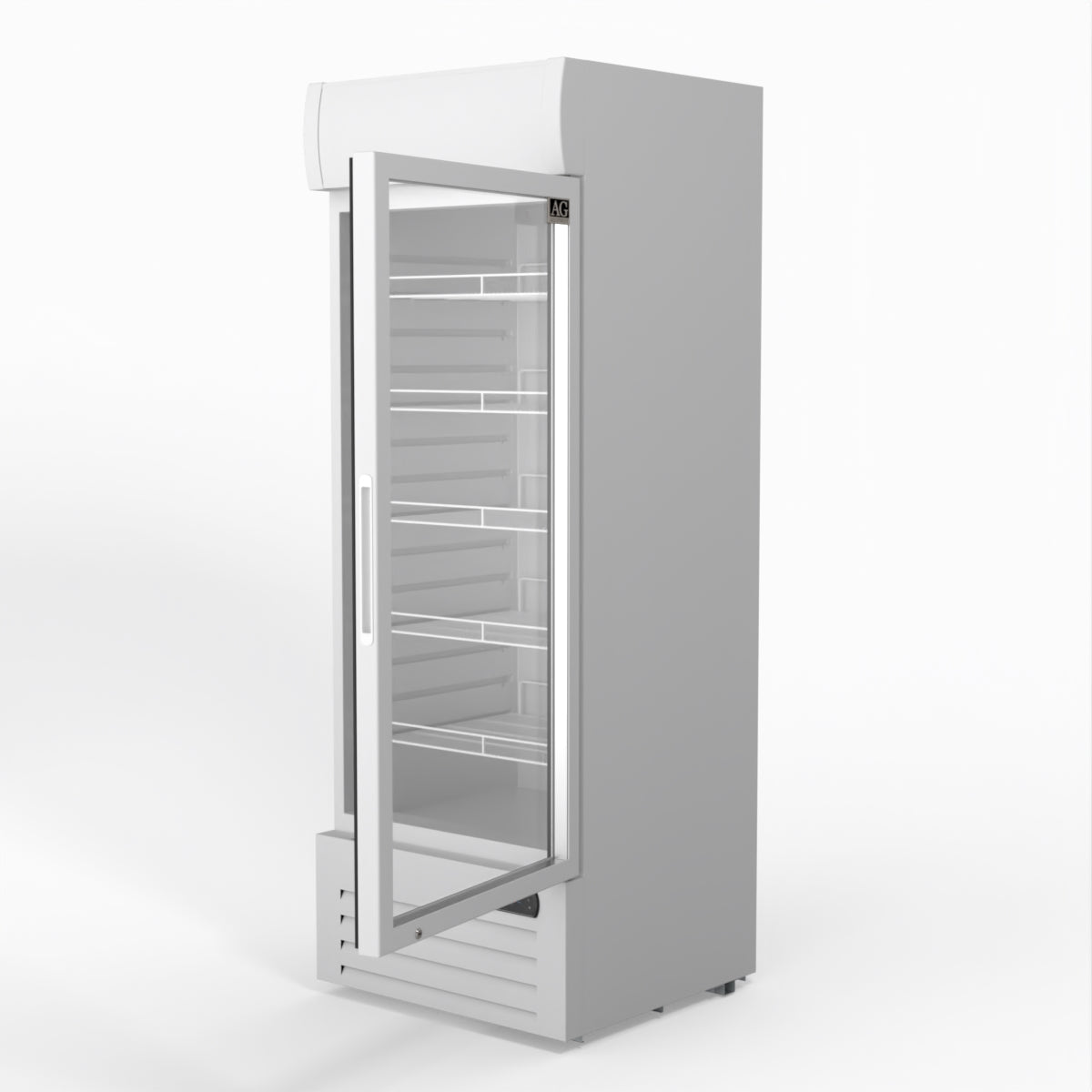 515L Upright Glass Door Display/Drinks Fridge - White with Light Box