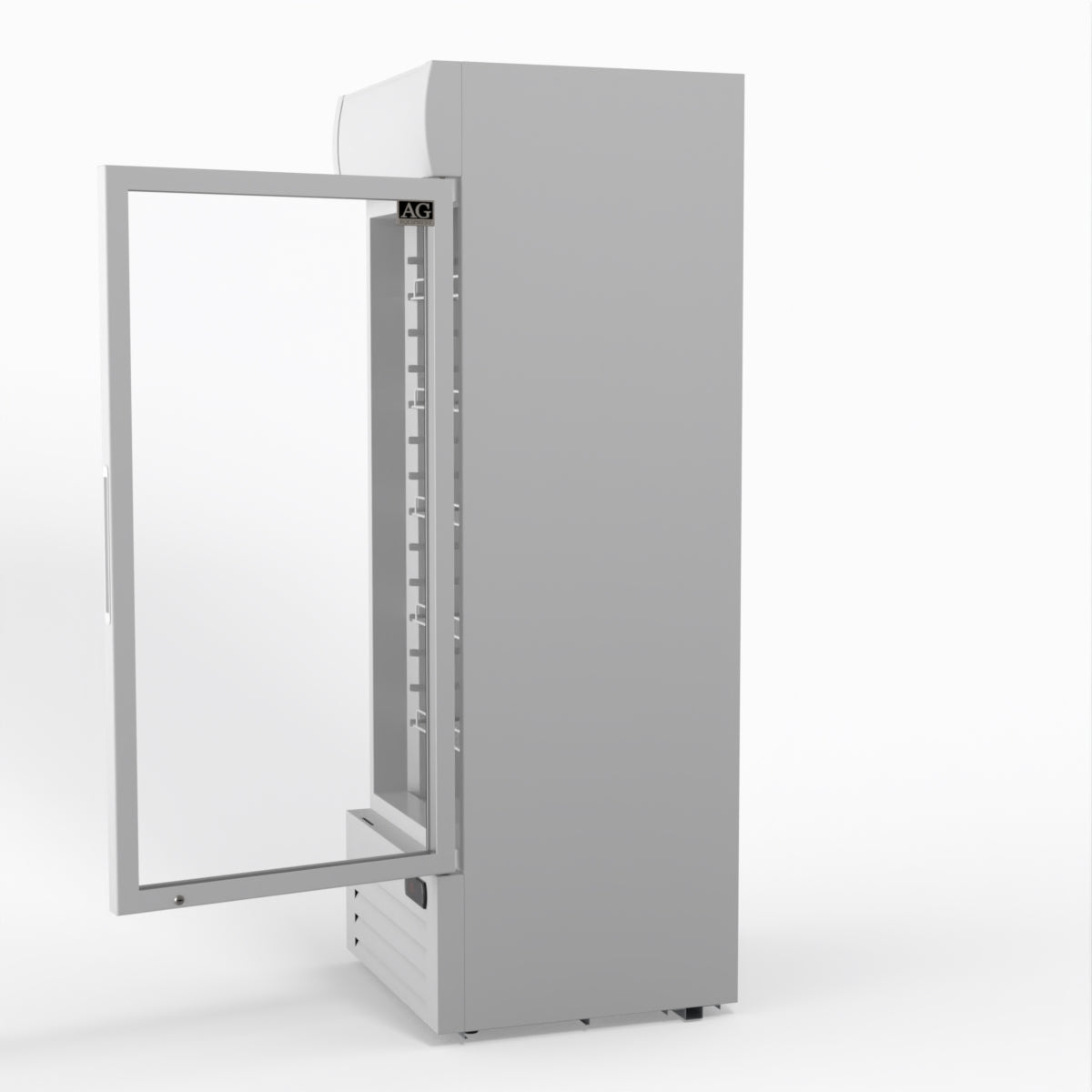 515L Upright Glass Door Display/Drinks Fridge - White with Light Box