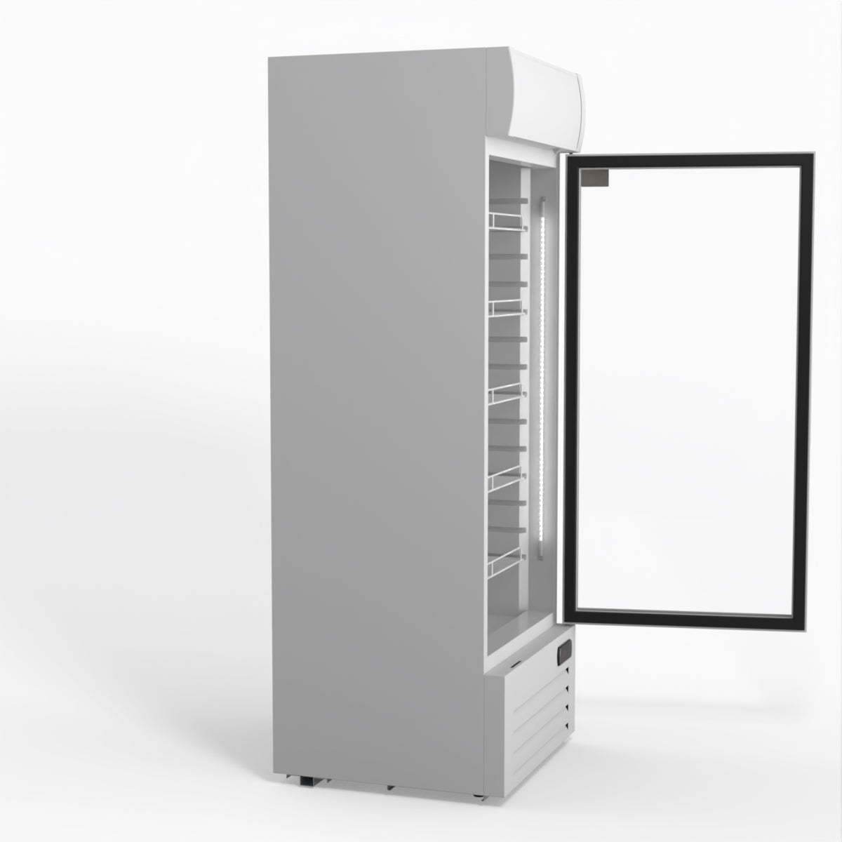 515L Upright Glass Door Display/Drinks Fridge - White with Light Box