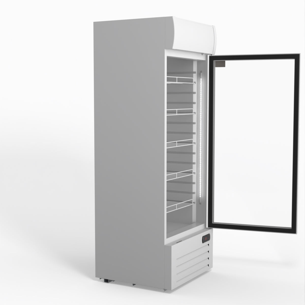 515L Upright Glass Door Display/Drinks Fridge - White with Light Box