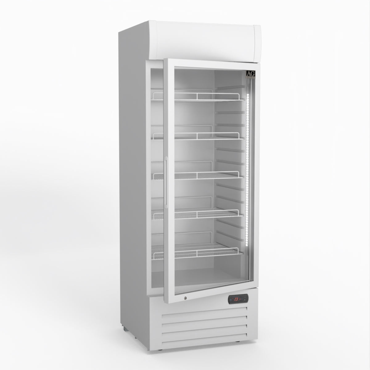 515L Upright Glass Door Display/Drinks Fridge - White with Light Box