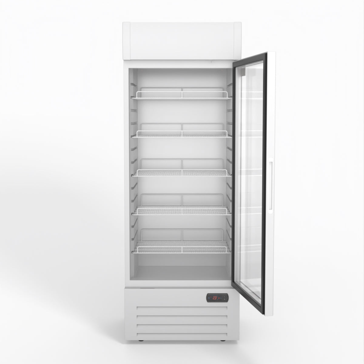 515L Upright Glass Door Display/Drinks Fridge - White with Light Box