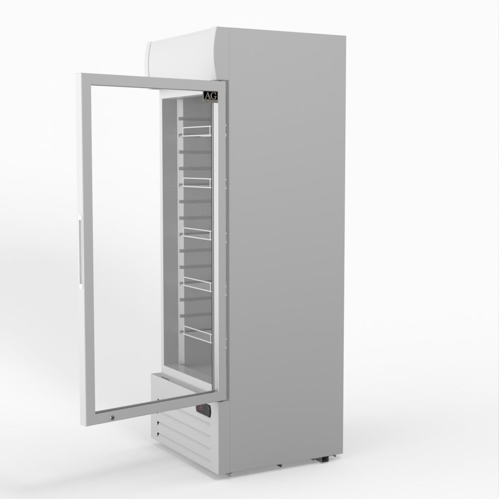 515L Upright Glass Door Display/Drinks Fridge - White with Light Box