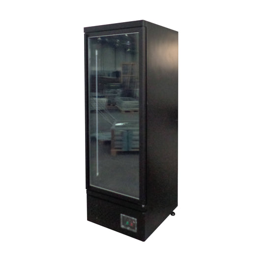 Supermarket Single Glass Door Upright Display Fridge - 450 Litre