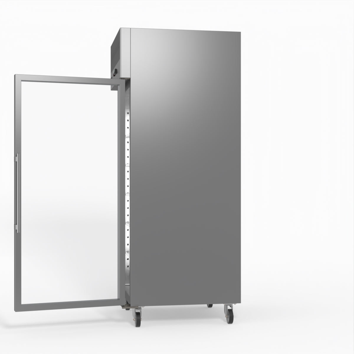 650 Litre Upright Stainless Steel Glass Door Fridge