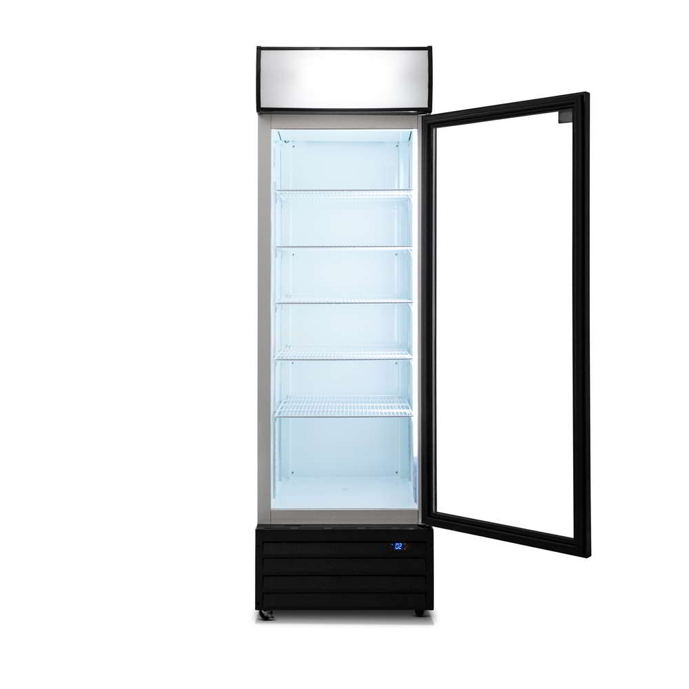420 Litre Single Door Upright Display Fridge - Glass Door