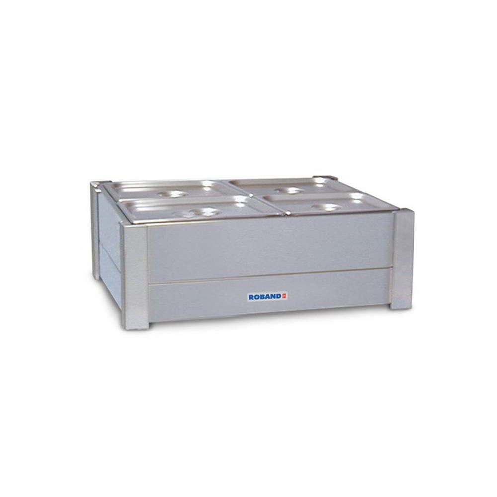 Roband Hot Bain Marie 4 x 1/2 size, pans not included, double row