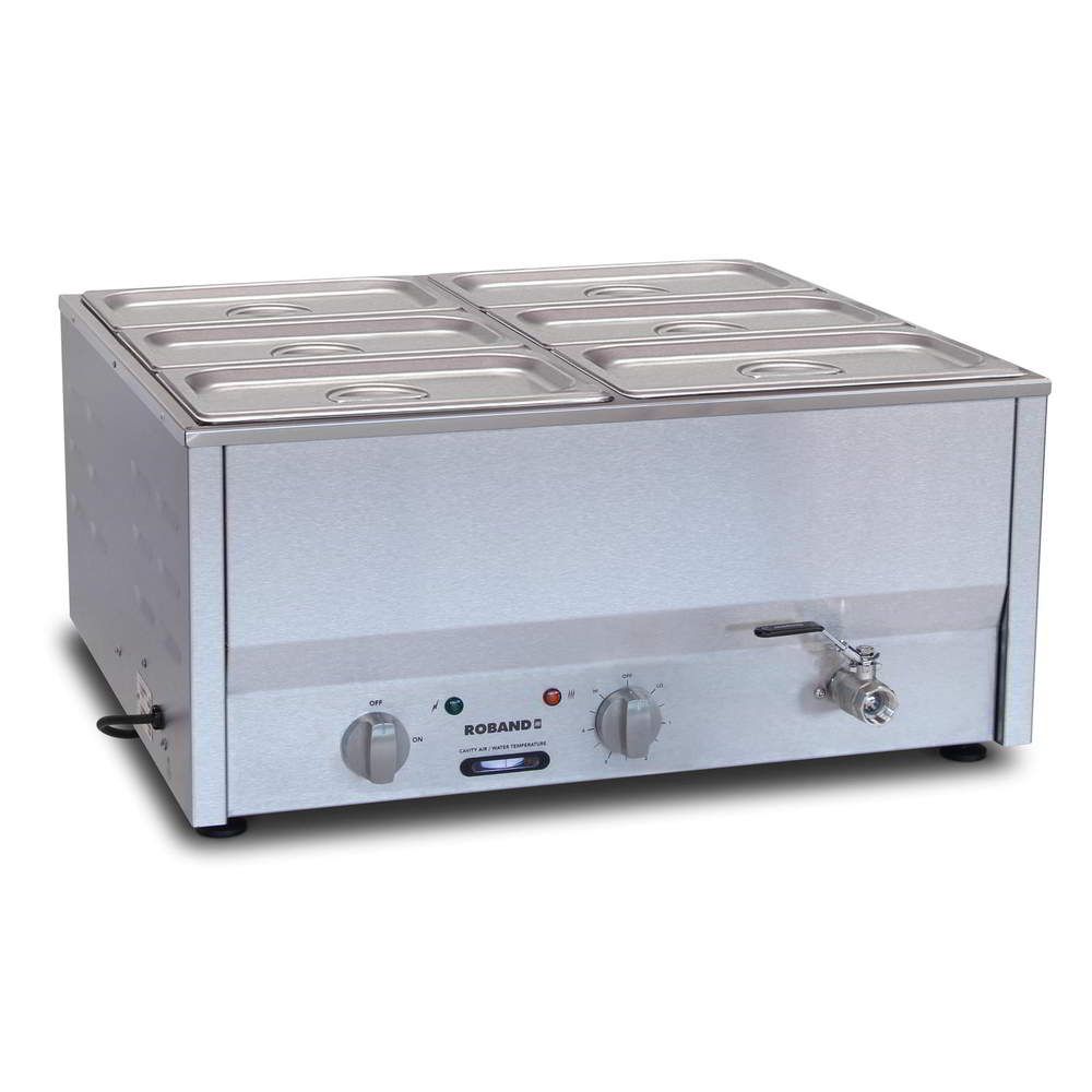 Roband Counter Top Bain Marie 6 x 1/3 size 100mm pans