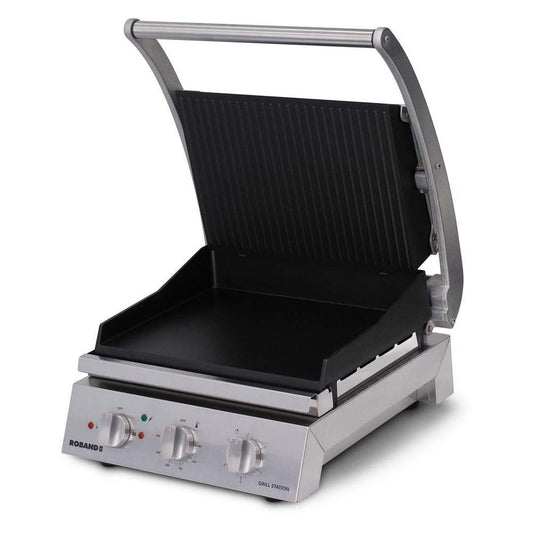 Roband Grill Station 6 slice, non stick with ribbed top plate 10Amp