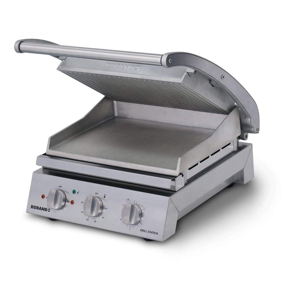 Roband Grill Station 6 slice, ribbed top plate 10Amp