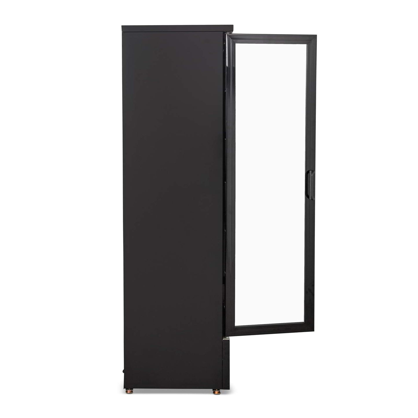 477L Upright Double Glass Door Display / Backbar Fridge - Black