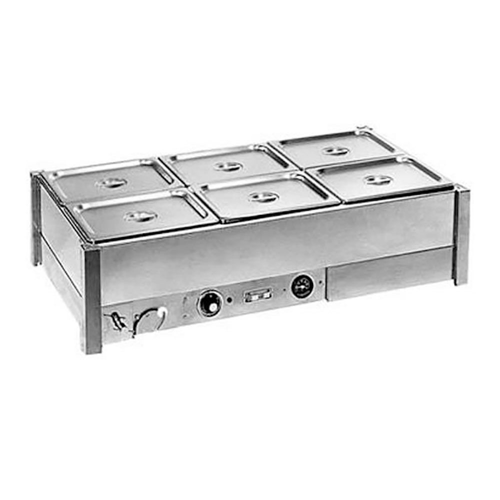 Roband Hot Bain Marie 6 x 1/2 size, pans not included, double row